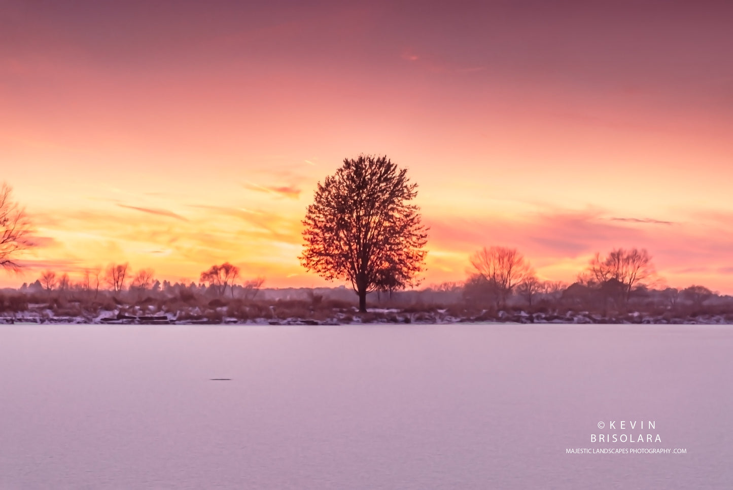 HOLIDAY GREETING CARDS 614-86 SUNSET, CLOUDS, SNOW, ICE, WILDFLOWER LAKE