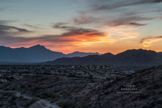 NOTE CARDS 690_3765  SUNSET, SIERRA ESTRELLA MOUNTAINS