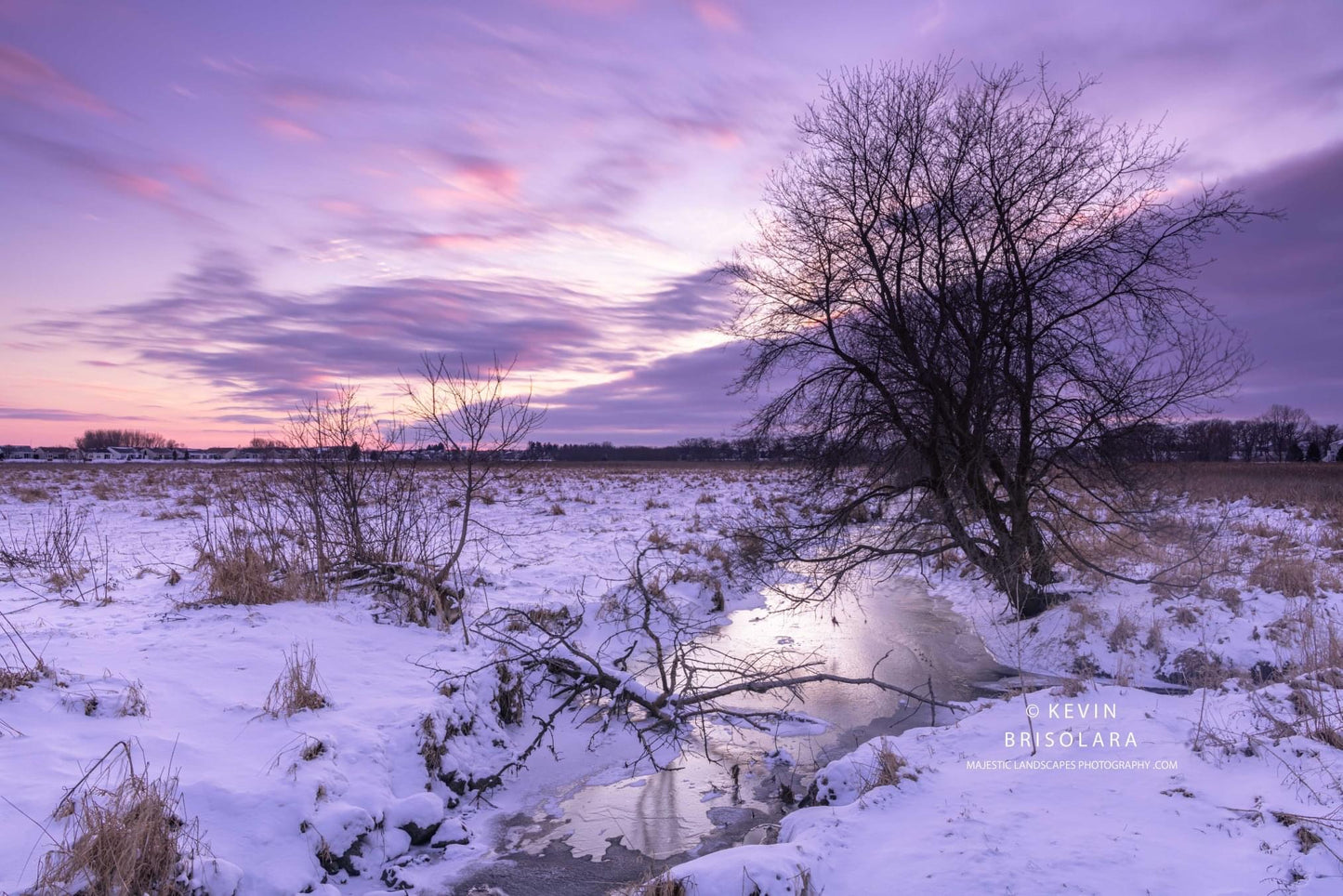 A BEAUTIFUL WINTER PRAIRIE SUNSET
