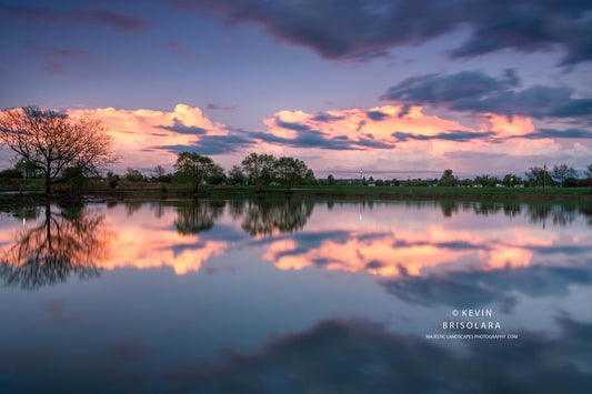 A GORGEOUS SUNSET AT THE LAKE