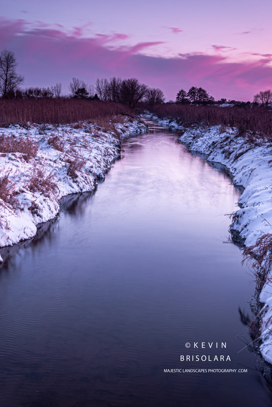 MAJESTIC SUNSET ALONG THE SOUTH FORK KISHWAUKEE RIVER