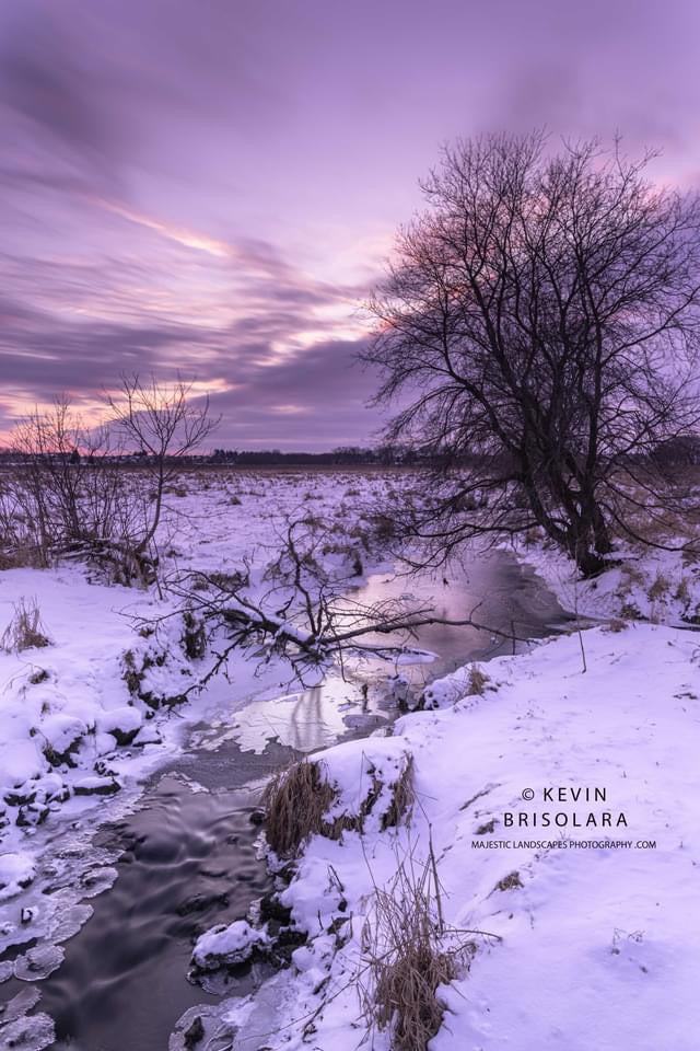 COLORS OF A WINTER PRAIRIE SUNSET