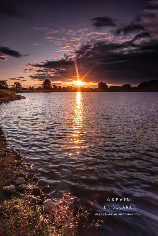 A DRAMATIC SUNSET AT WILDFLOWER LAKE