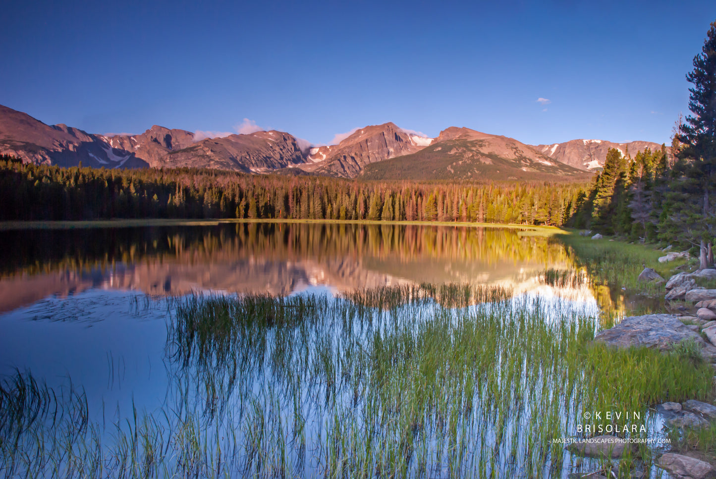 NOTE CARDS 589_70  SUNRISE, BIERSTADT LAKE