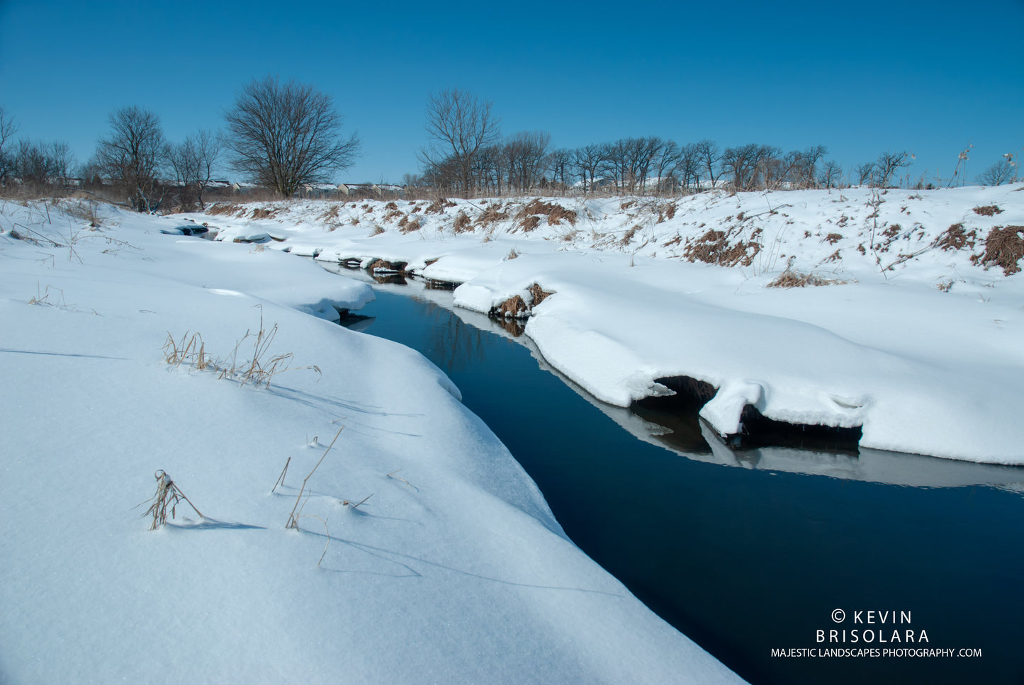 A WINTER PRAIRIE LANDSCAPE SCENE