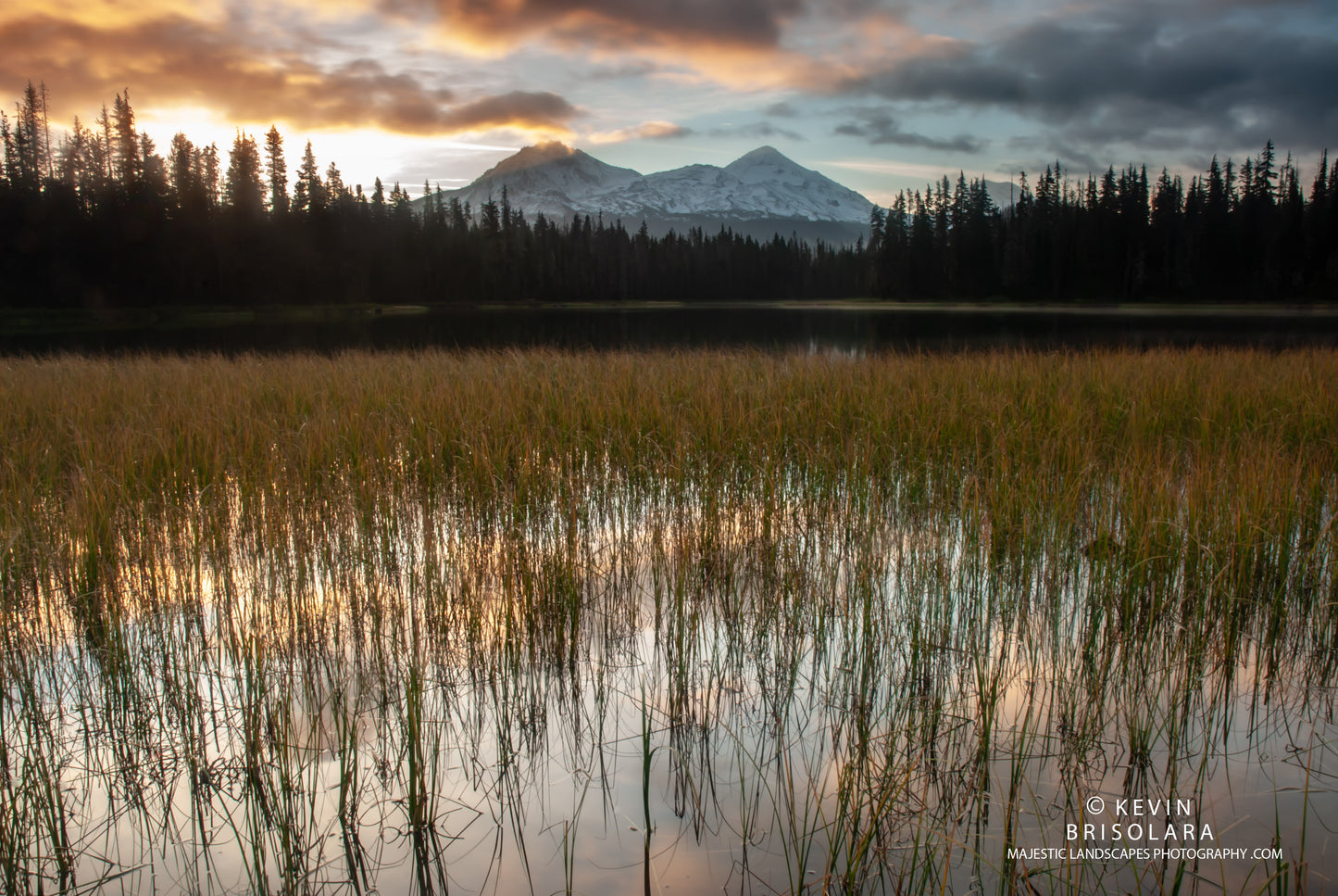 NOTE CARDS 229_658 SCOTT LAKE, NORTH SISTER MOUNTAIN, MIDDLE SISTER MOUNTAIN