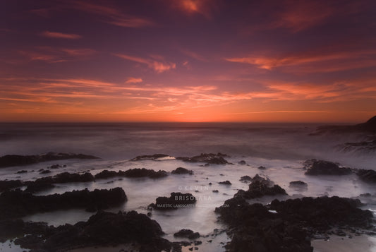 NOTE CARDS 178_66  SUNSET, PACIFIC OCEAN, DEVIL'S CHURN